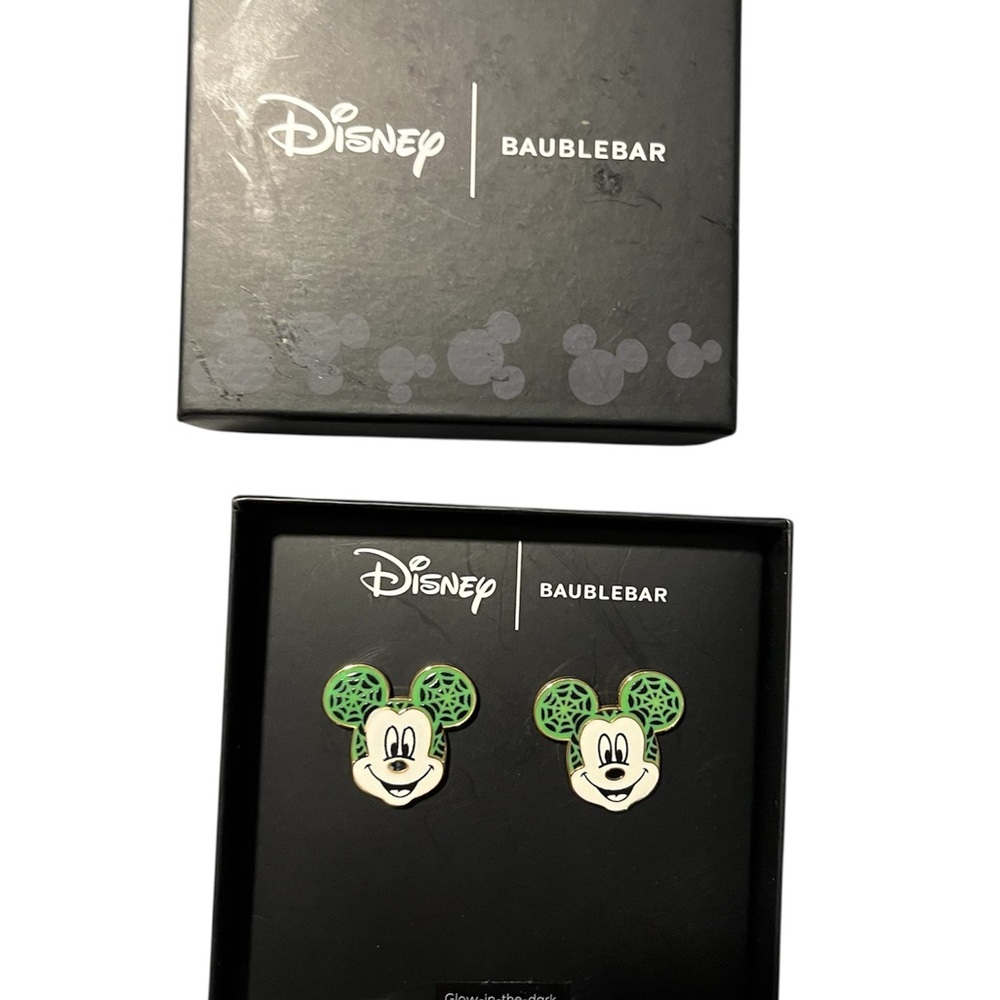 NEW Disney BaubleBar Mickey Mouse Earrings -Glow in the Dark